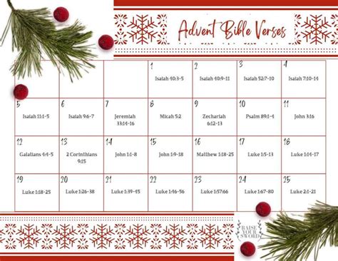 advent bible verse calendar   advent scripture cards