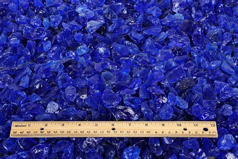 dark blue glass  lb bag rosenbalm rockery