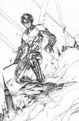 Nightwing Booth Brett Sketch Comic Book Sketches Artists Satuday Then Robin Dc Batman Superhero Tt sketch template