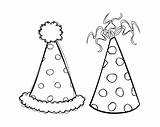 Hat Party Birthday Coloring Pages Getdrawings Color Printable Getcolorings sketch template