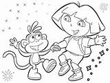 Dora Coloring Pages Explorer Boots Print Printable Go Drawing Diego Themed Colouring Beach Color Sketch Sheet Drawings Getcolorings Popular Sensational sketch template