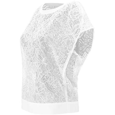 lace top cabi 99 liked on polyvore featuring tops white lace top