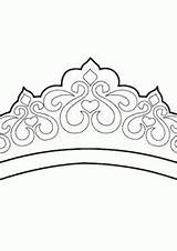 Coloring Pages Girls Printable Tiara Open sketch template