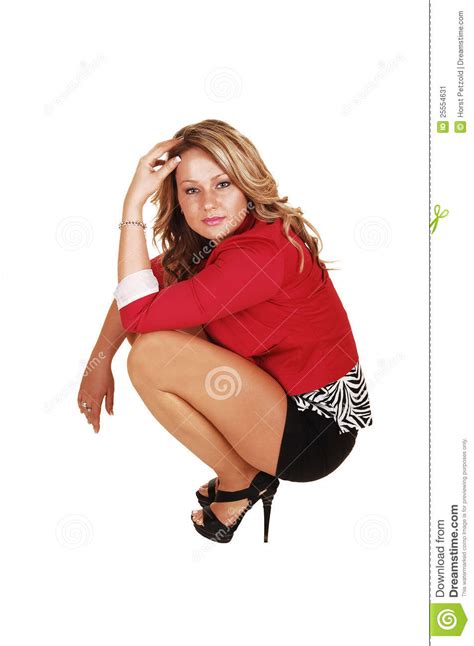 crouching girl stock image image of gorgeous heels