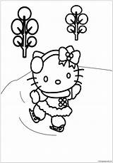 Ice Kitty Pages Hello Skating Coloring Color sketch template