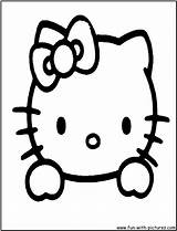 Kitty Hello Coloring Pages Face Color Printable Head Band Colouring Books Fun Popular Choose Board Coloringhome sketch template