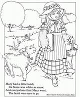 Pages Lamb Coloringhome Rhyme sketch template