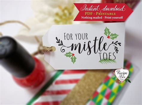 mistletoes printable tags   printable templates