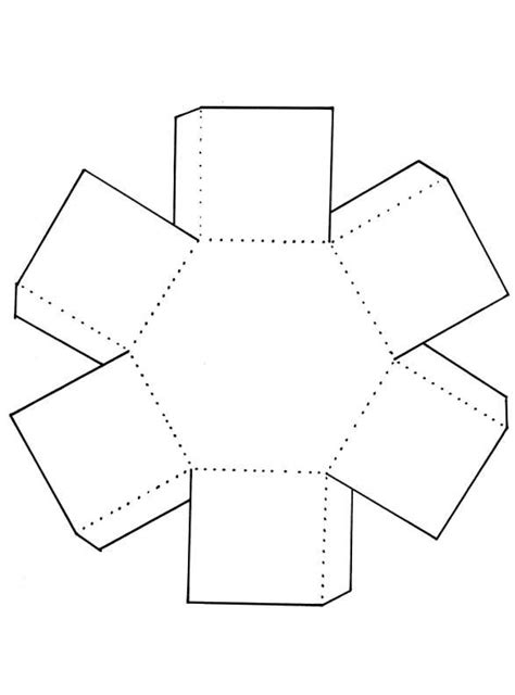 hexagon box template