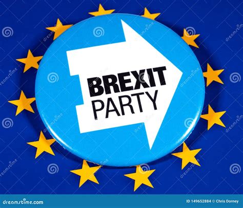brexit party logo   eu flag editorial stock image image  elections illustrative