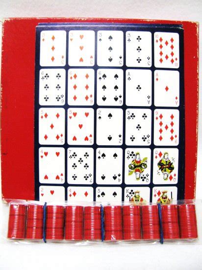 pokeno poker keno lotto game set vintage boards chips