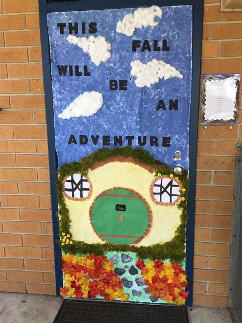 the hobbit or lord of the rings themed classroom door done