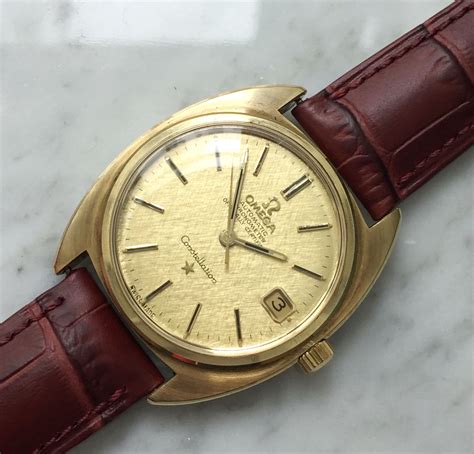 vintage omega constellation full set linen dial vintage portfolio