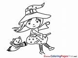 Halloween Witch Printable Coloring Sheets Sheet Title sketch template