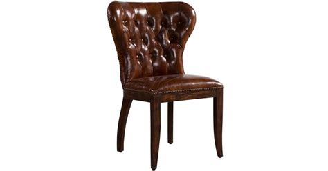 richmond chesterfield vintage distressed leather dining chairvintage