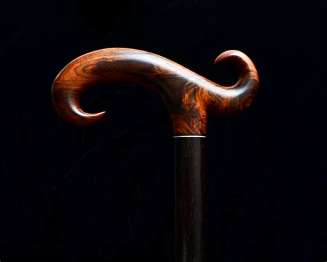 Hand Crafted Handmade Walking Cane In Cocobolo And Wenge