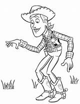 Woody Coloring Toy Story Pages Drawing Disney Kids Cartoon sketch template