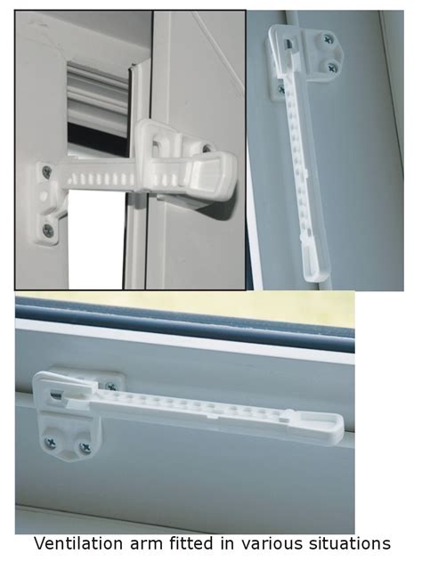 upvc casement tilt turn window ventilation restrictor arm white brown ebay