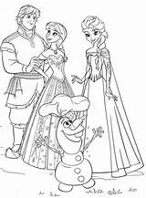 Frozen Coloring Elsa Pages Disney Printable Olaf Kristoff Drawing Anna Characters Kids Print Colouring Outline Princess Family Book Sheets Books sketch template