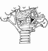 Treehouse Baumhaus Kleurplaat Boomhutten Kleurplaten Malvorlagen Animaatjes Malvorlagen1001 Designlooter Stemmen sketch template
