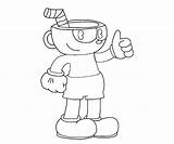 Cuphead Coloring Pages Top sketch template