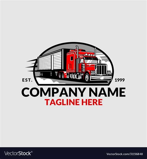 trucking company logo royalty  vector image