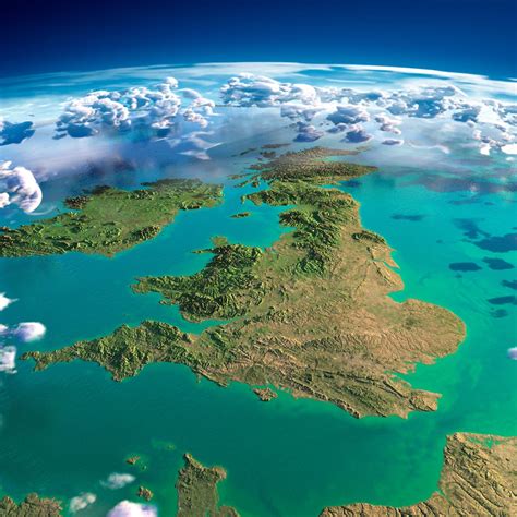 exaggerated relief map   british isles    mapporn