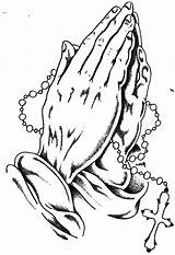 Praying Hands Coloring Pages Drawing Rosary Color Hand Printable Prayer Line Tattoo Clipart Bible Print Kids Step Getdrawings Tocolor Place sketch template