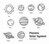 Cut Planets Solar System Printables Planet Printable Coloring Outs Printablee Pages Via sketch template