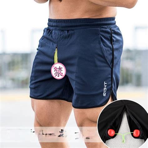 summer outdoor invisible zipper open crotch sex shorts pants for men