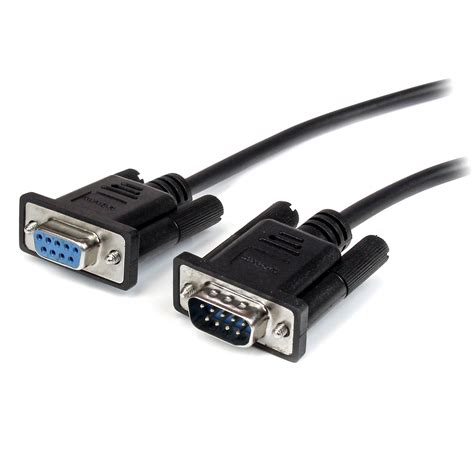 startechcom straight  db rs serial extension male  female cable  balck