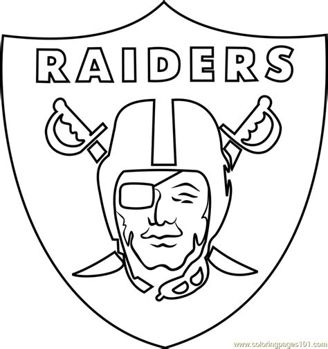 oakland raiders logo coloring page  kids  nfl printable