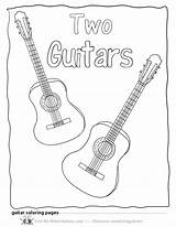 Guitar Coloring Pages Kids Acoustic Activities Printable Music Sheet Guitars Color Clipart Electric Getcolorings Worksheet Library Outline Shape Easy Popular sketch template
