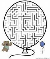 Maze Doolhof Labyrinth Labyrinthe Mazes Labirint Puzzles Laberintos Juegos Teddy Labirinto Labirinti Strani Schwierig Puzzel Ballon Colorat Shapes Feest Werkbladen sketch template