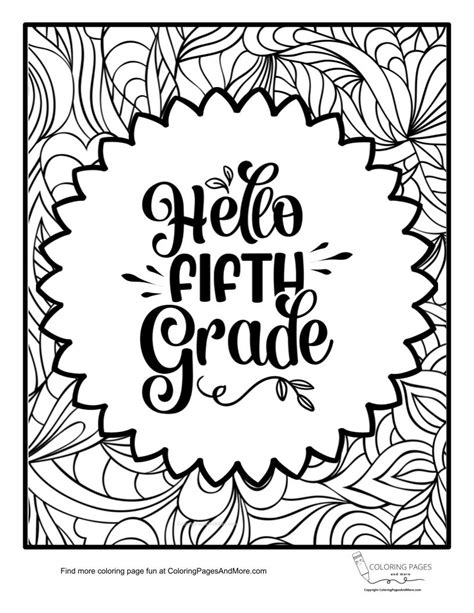 grade coloring page coloring pages  kids