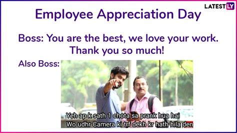 viral news happy employee appreciation day  funny memes  jokes