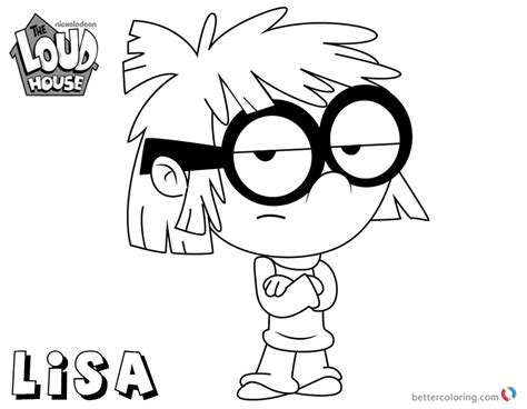 loud house coloring pages   draw lisa  printable coloring pages