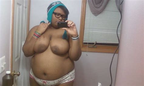 thick busty nerdy black girl shows off her tits and body free porn