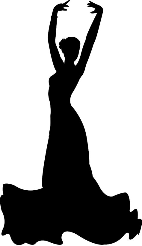 flamenco dancer silhouette  vector silhouettes