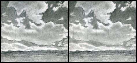 draw realistic clouds draw clouds step  step drawing guide