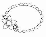 Frame Coloring Pages Flower Book Printable sketch template