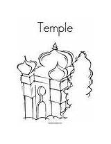 Coloring Temple Mosque Template Worksheet Change Twistynoodle Style sketch template