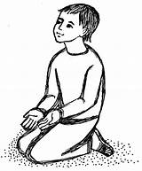 Kneeling Drawing Boy Clipartmag sketch template