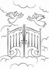 Heaven Coloring Pages Printable sketch template