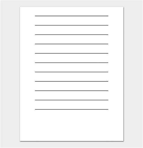 lined paper template   lined papers  word