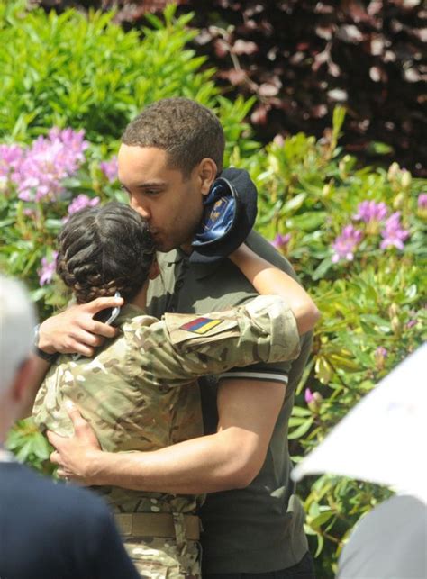 michelle keegan kisses co star during filming for our girl manchester evening news