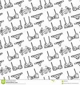 Achtergrond Biancheria Patroon Illustrazione Progettazione Intima Disegnata Reticolo Cuciture Underwear Naadloze Getrokken Seamless sketch template