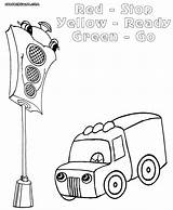 Coloring Traffic Light Pages Car Print Coloringhome sketch template