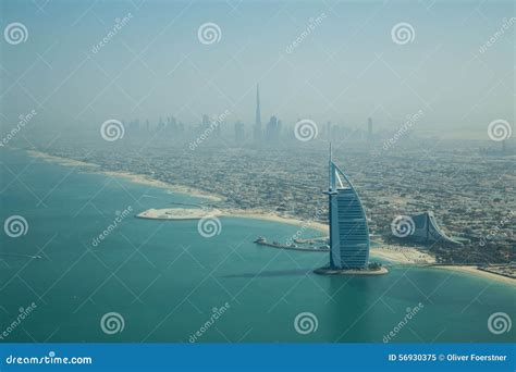 burj al arab aerial view imagem editorial imagem de cityscape