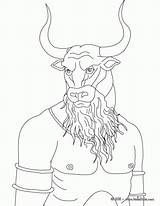 Coloring Minotaur Greek Pages Mythology Monster Creatures Bull Headed Man Hellokids Print Source Hydra Color Drawing Qj Inspirational Minotaure Mythical sketch template